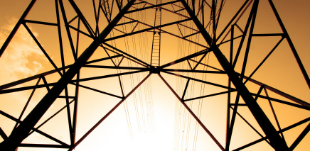 ground view of electrical tower