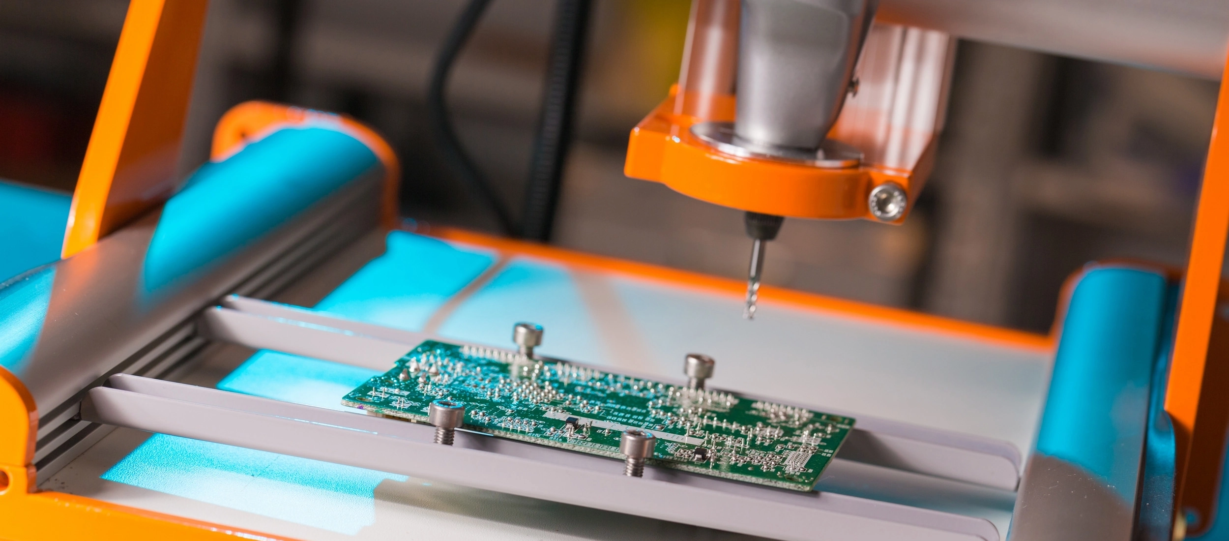 Close of 3D laser and circuit board.